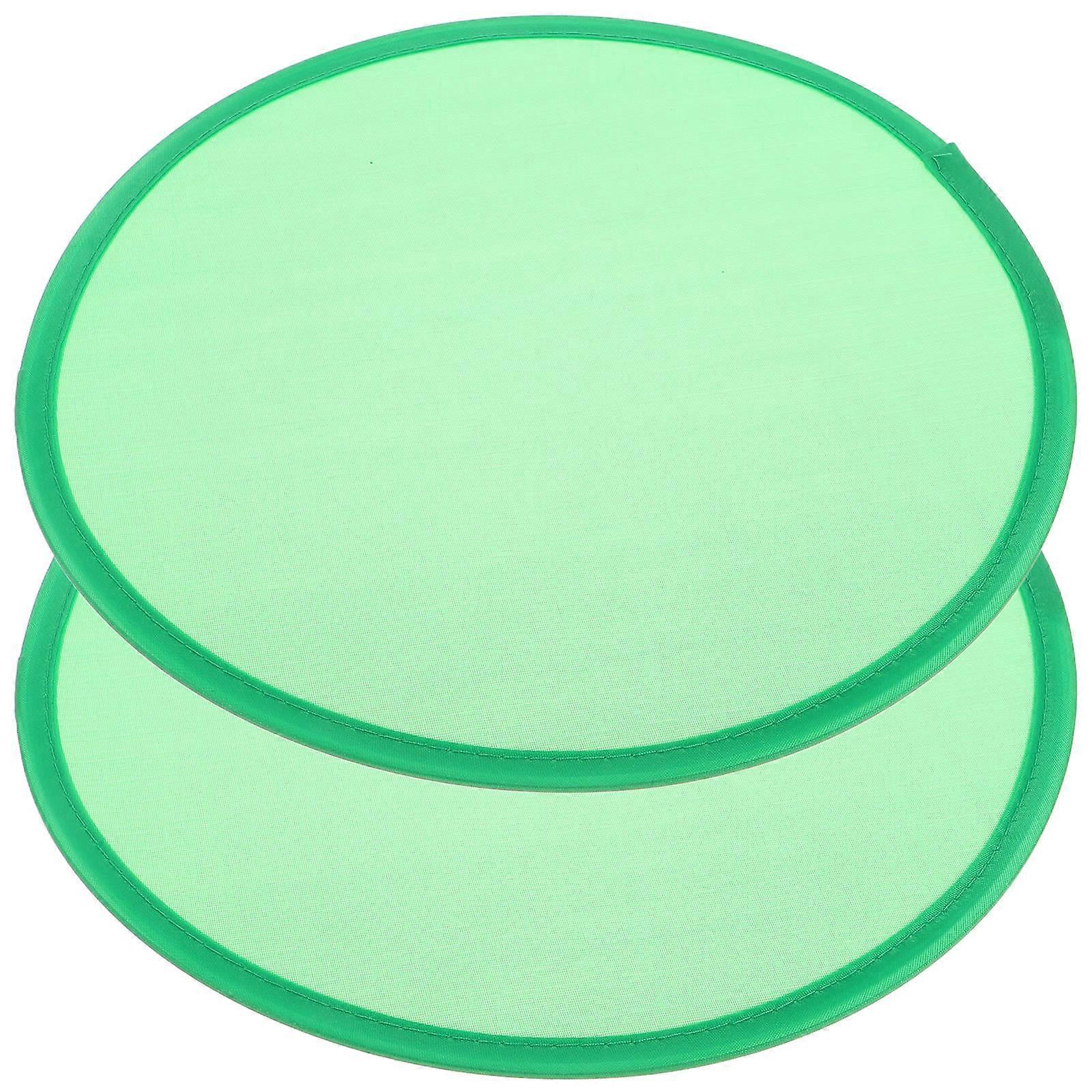 Japanese Mini Foldable Disc Fan Handheld Circular Fan Durable Elegant Design for Advertising Decorative Use Festivals Easy Transport Green