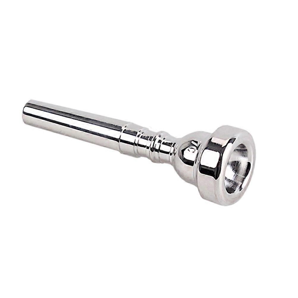 Professional Trumpet Mouthpiece Silver Plated Metal for Easy Blowing and Smooth Tone