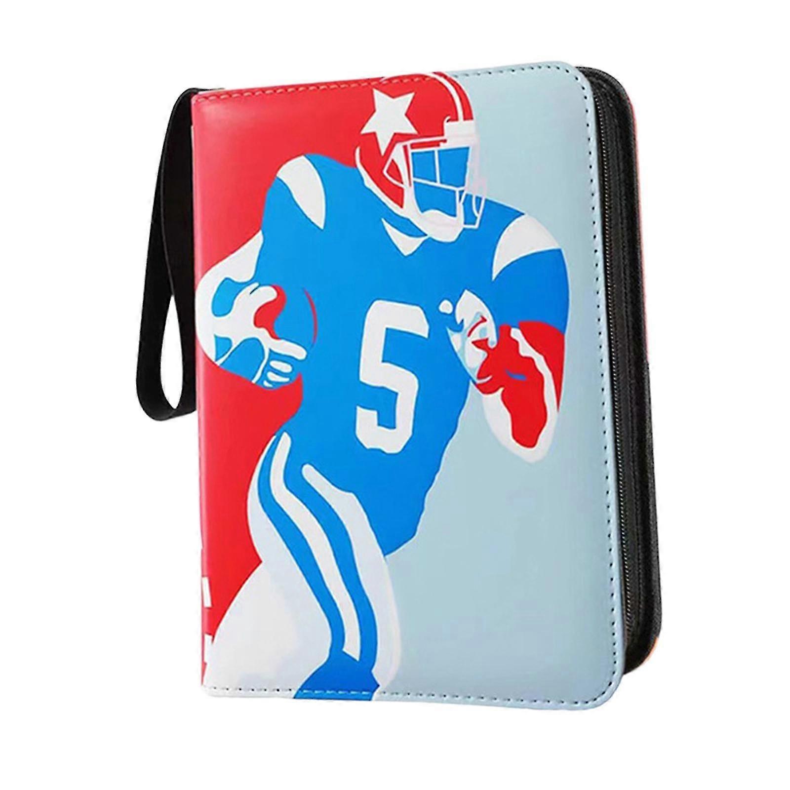 2025 Base Cards Binder 400 Cards Organizer Multipurpose PU Trading Cards Collector Blue