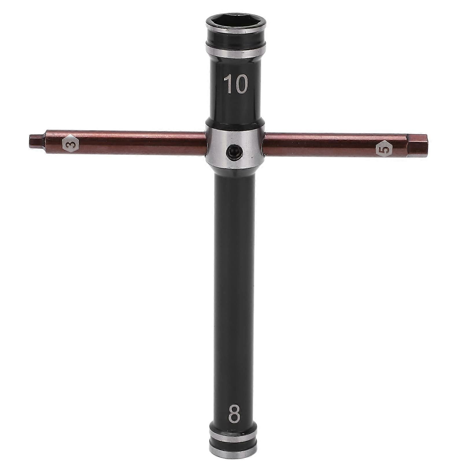 RC Cross Wrench Socket Wrench 8/10 mm Sleeve 3/5 mm Allen Key Repair Tool for RC Car Boat Plane Models