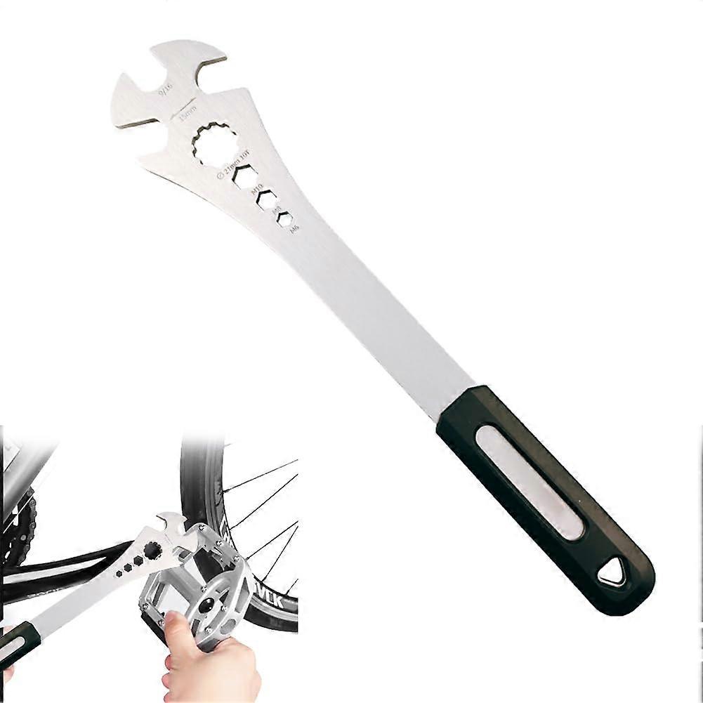 Pedal Wrench Tool 6 in 1 Multifunctional Bicycle Pedal Removal Wrench for Mountain Bikes, Compatible with Standard Sizes