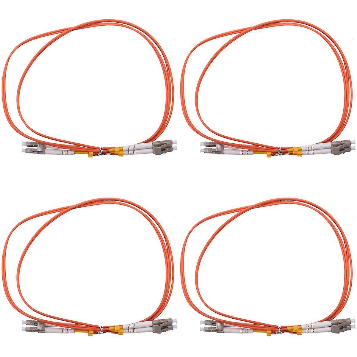 4pcs 1M Jumper Cable Duplex Multimode LC-LC LC to LC Fiber Optic Optical Patch Cord