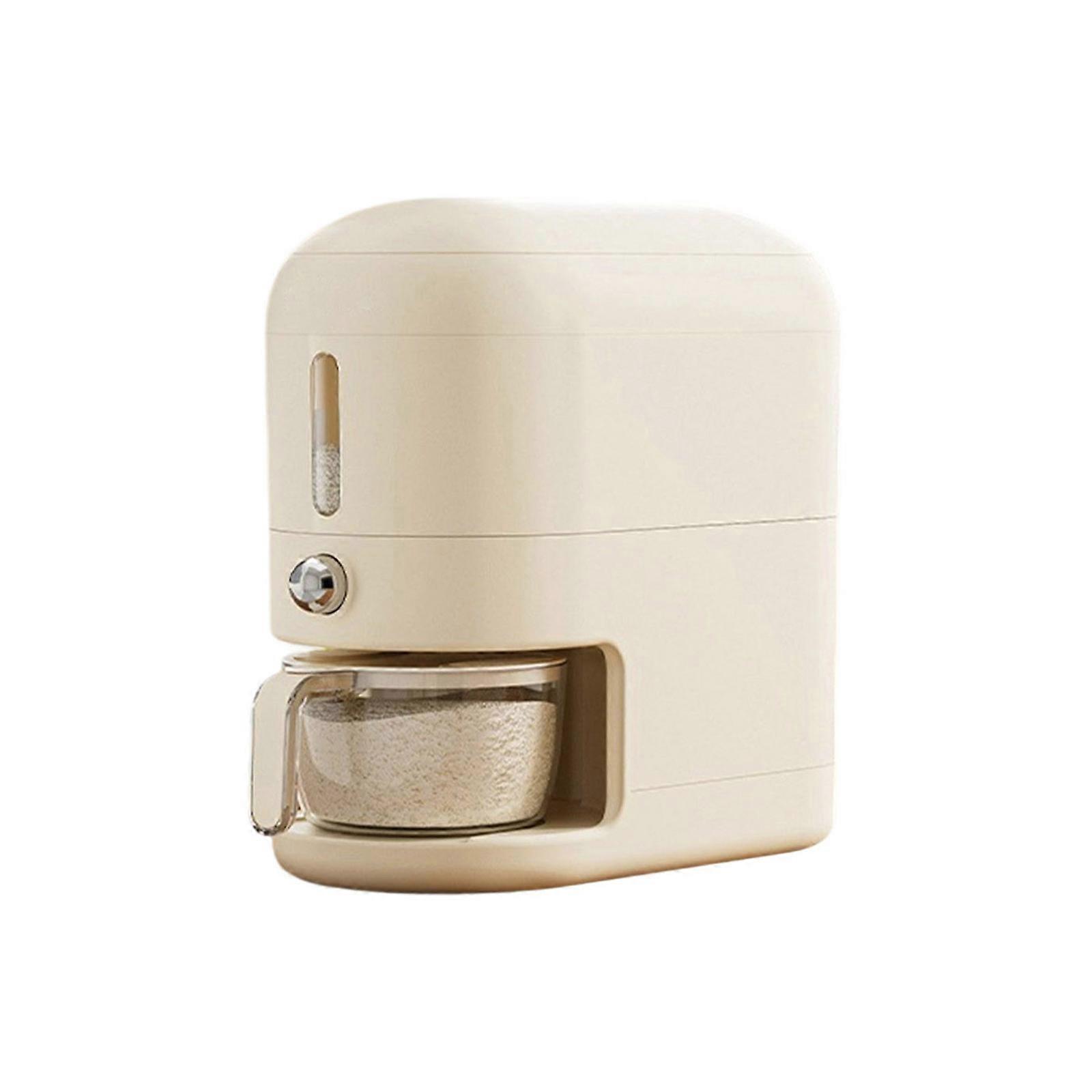 Rice Bucket Flour Storage Bin Large Capacity Kitchen Container PET+PP Plastic Moisture Proof Organizer Solution  S White