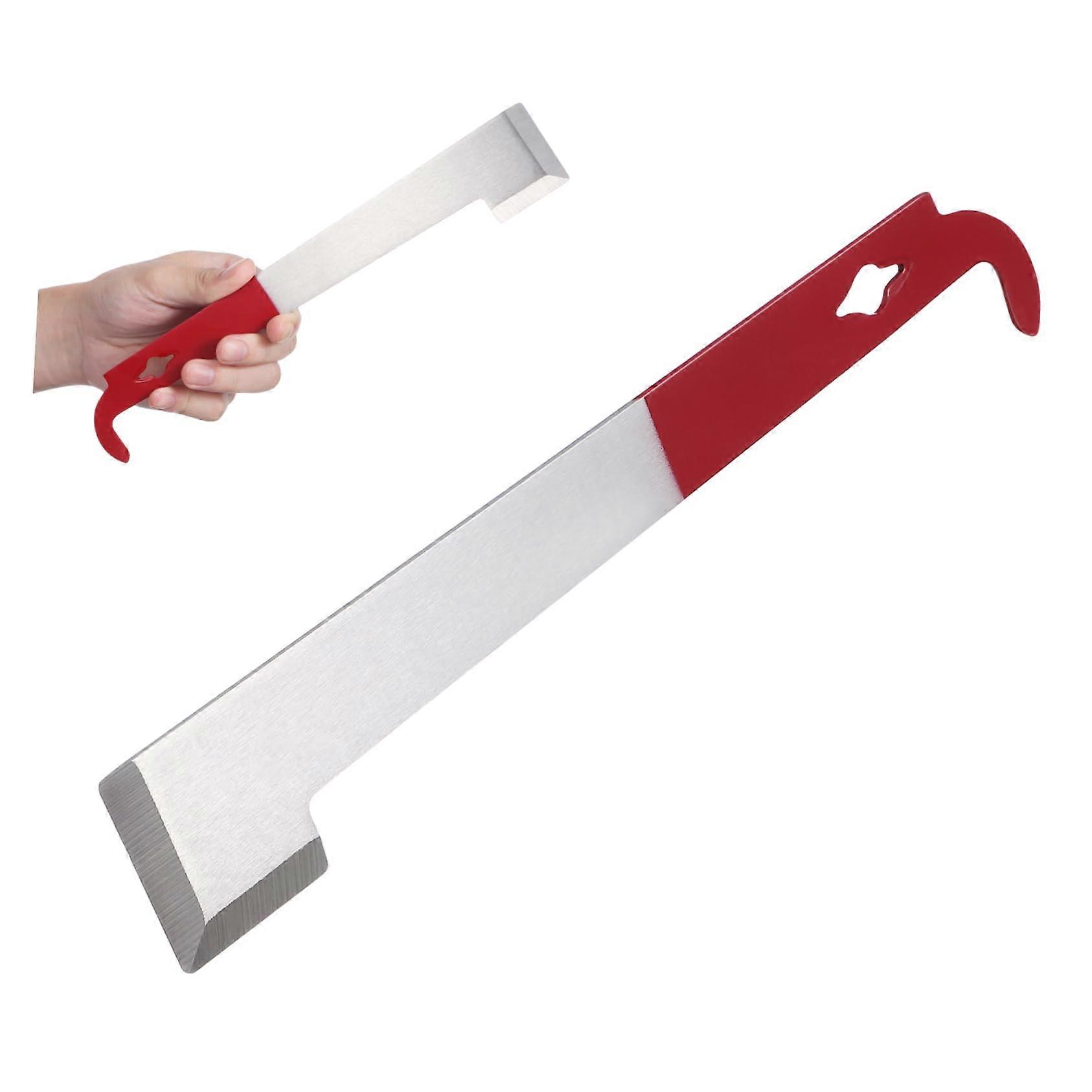Stainless Steel Beehive Tool With J Hook For Hanging Beekeeping Equipment And Red Trim Bar For Easy Honeycomb Removal
