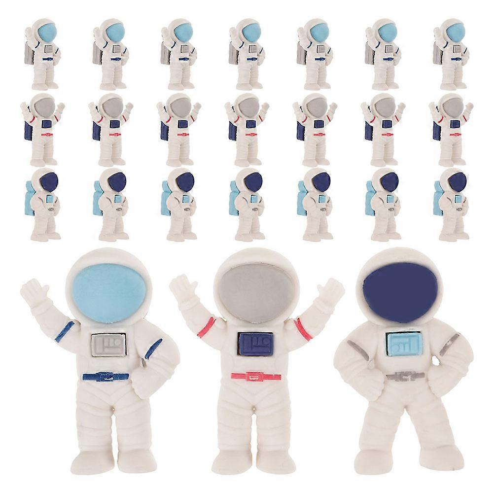 36pcs Assorted Color Mini Astronaut Erasers for Kids School Supplies with Unique 3D Design