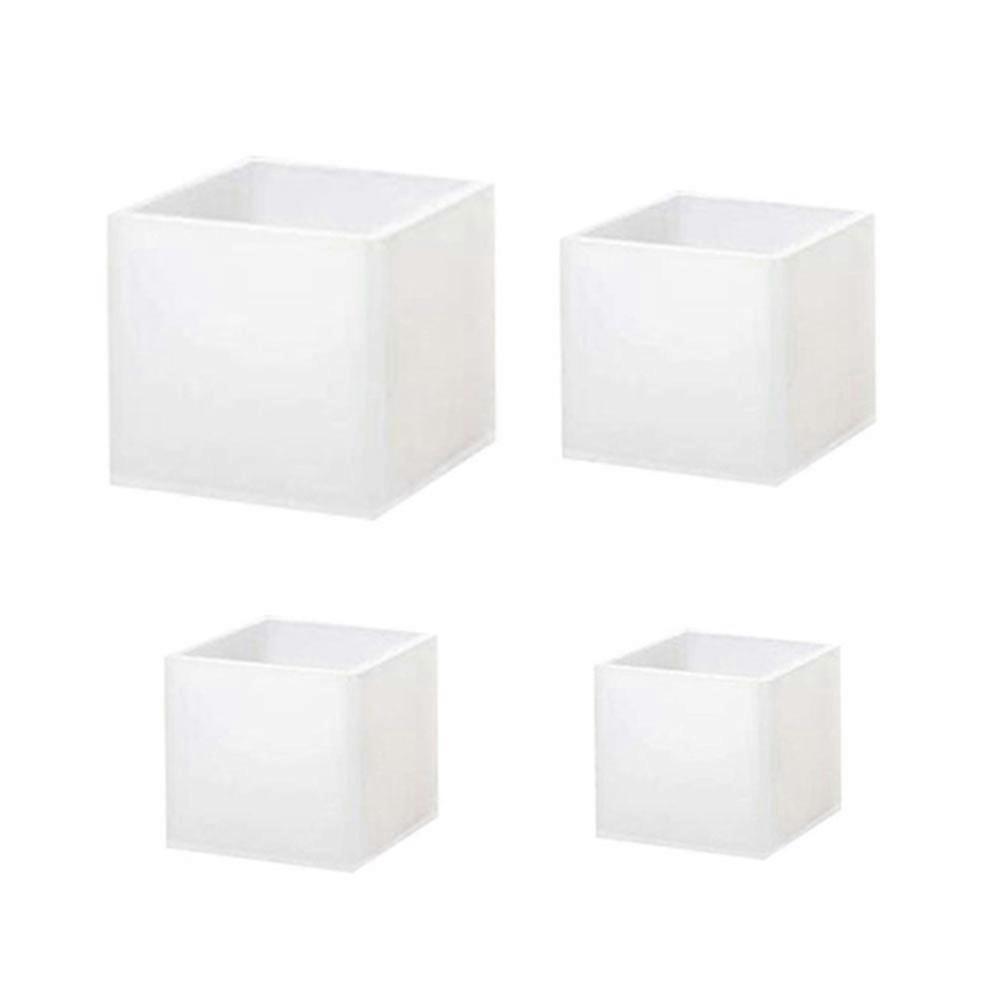 Reusable Epoxy Mold For Craft Enthusiasts 5x5cm White Square Shape Molds For Home Decoration 4Pcs
