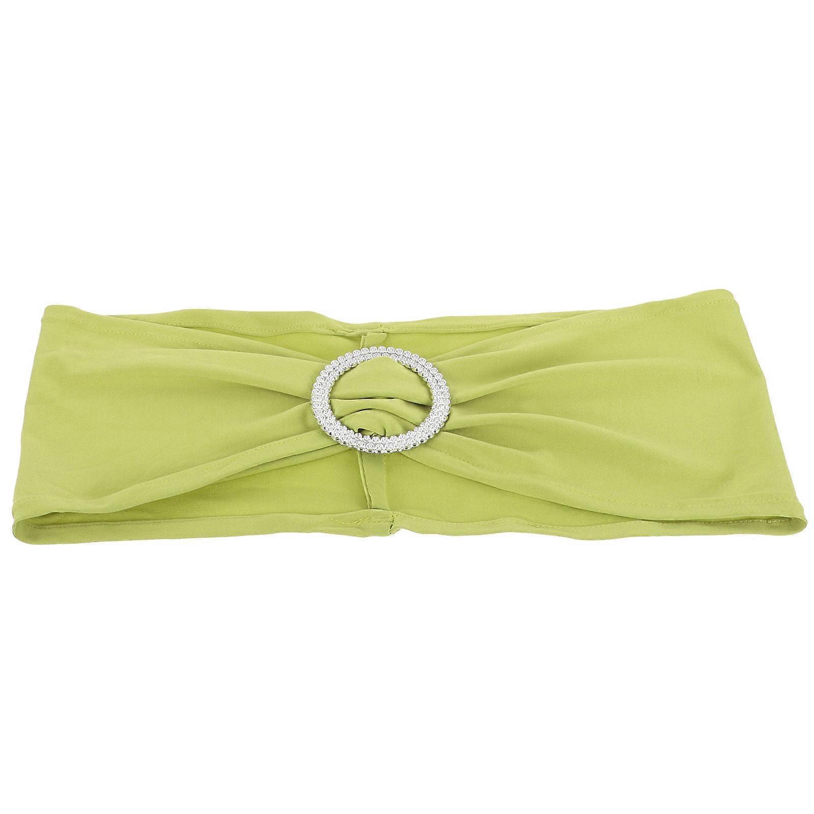 Green Polyester Chair Sashes with Bows for Decor Elegant Stretchy Bands Fits Most Chairs