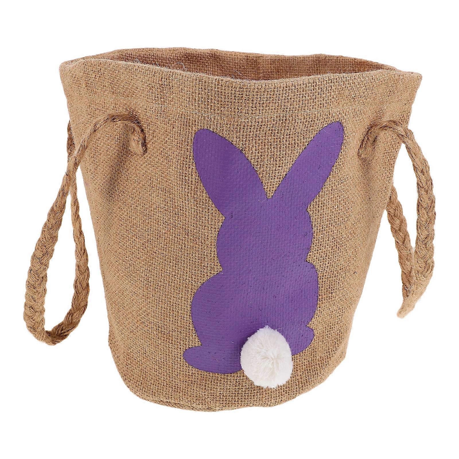 Easter Treat Bag Jute Easter Candy Bag for Party Use