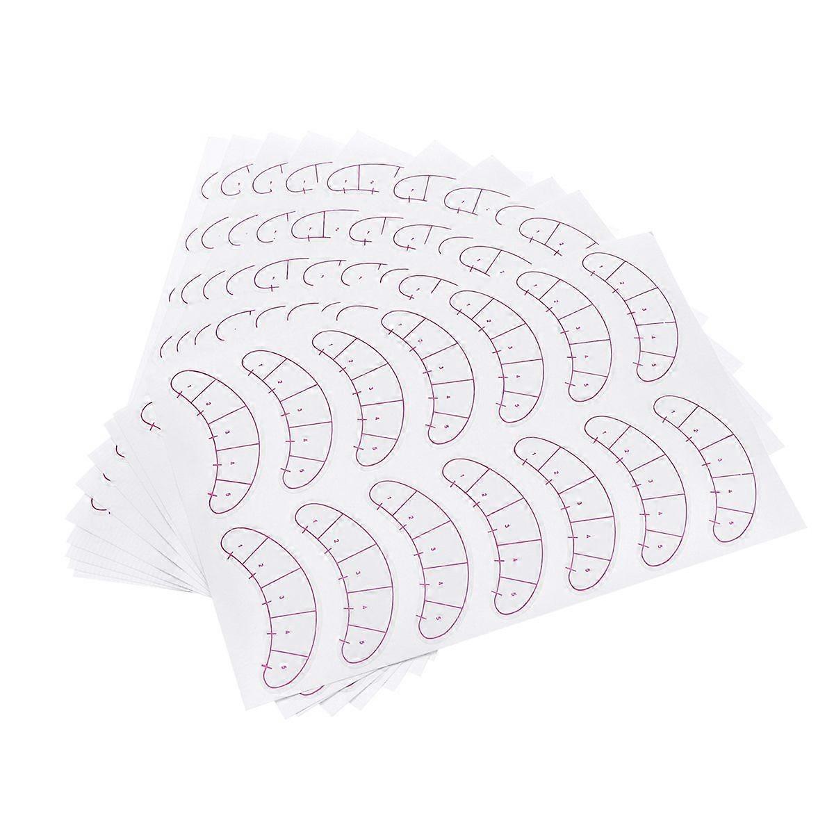 1 Pack Grafted Eyelashes Practice Stickers 5-Point Positioning Isolated Stickers
