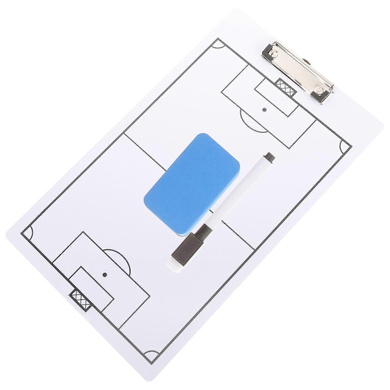 White PVC Coaching Clipboard Set with Double Sides for Competition and Drawing 1 Set