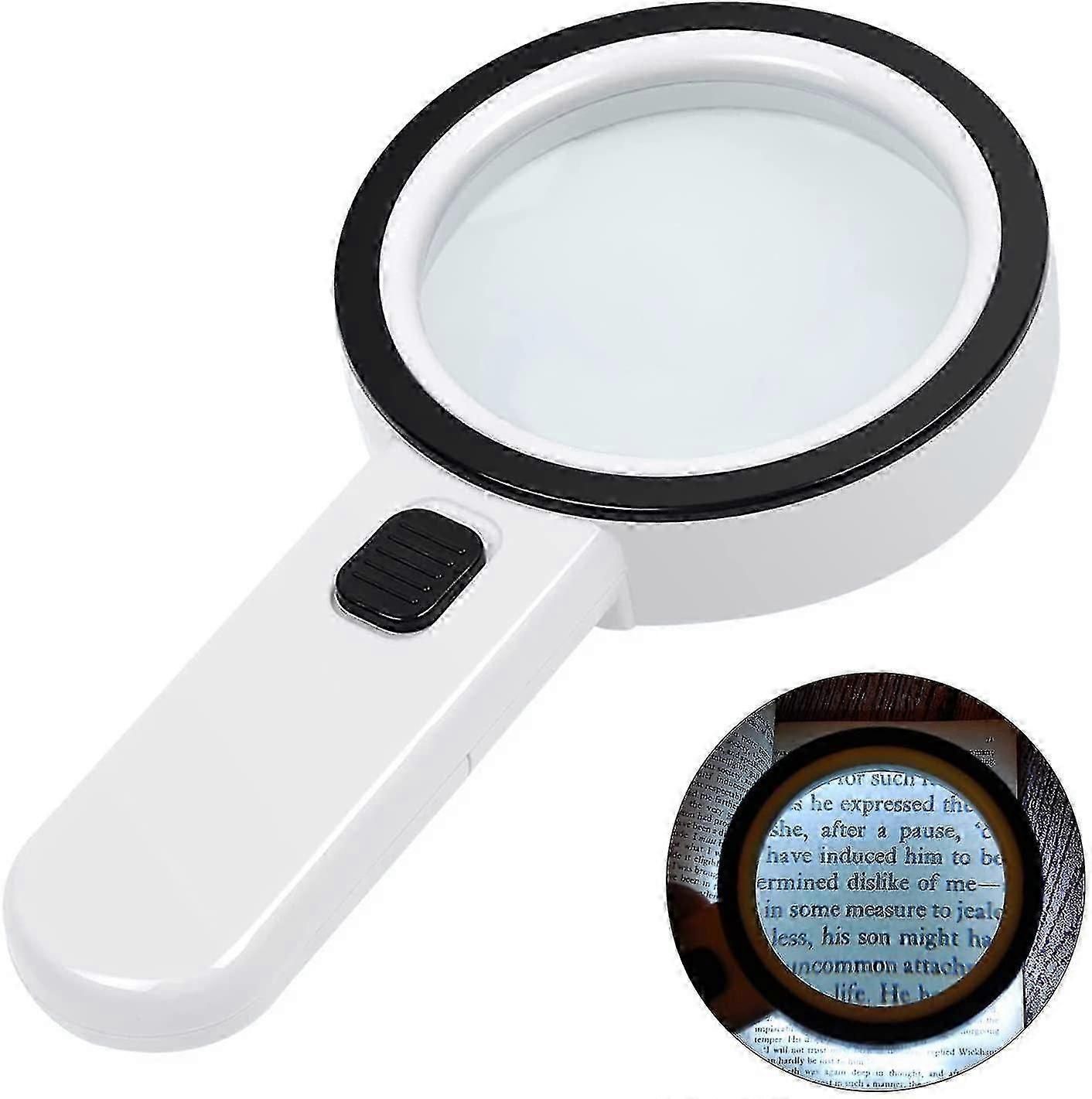 Magnifying Glass With Light 30x Handheld Magnifying Glass 12 Led Lighting