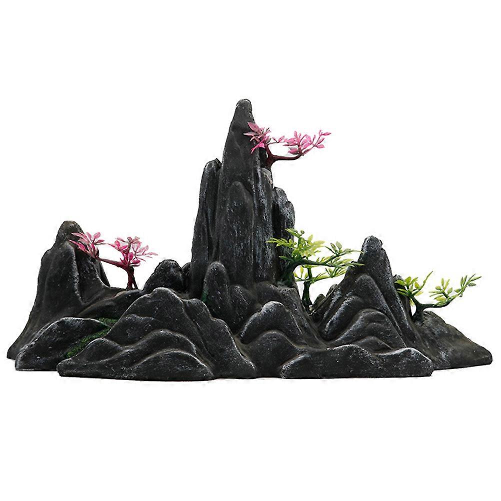 Unique Fish Tank Decor With Mountain Shape For Fish Owners Enhancing Underwater Stability 1Pack
