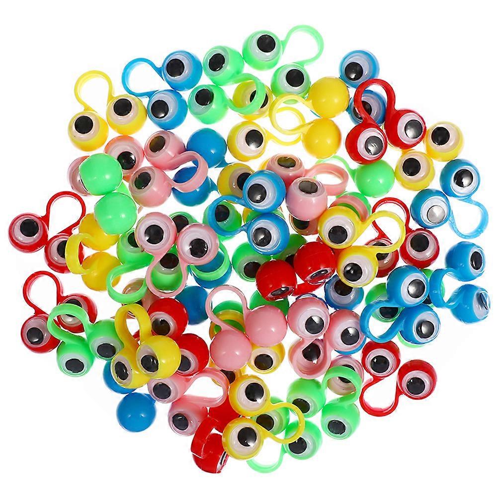 Plastic Eyeball Finger Puppets for Decoration and Play Assorted Color Lightweight Safe and Fun 100pcs