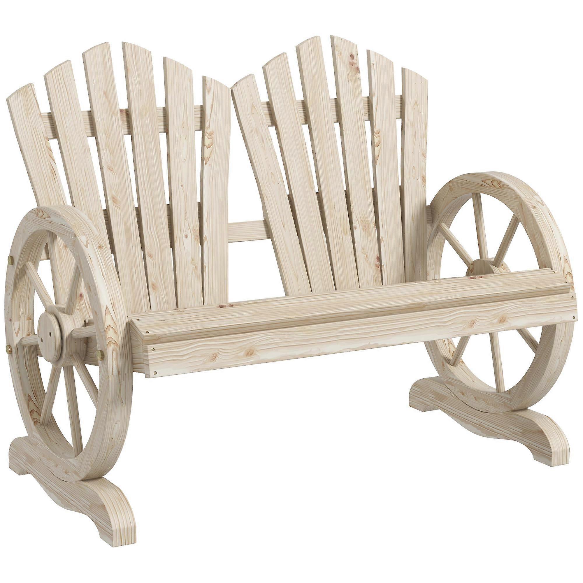 Puutarhapenkki "kärrynpyörät" 108 Cm