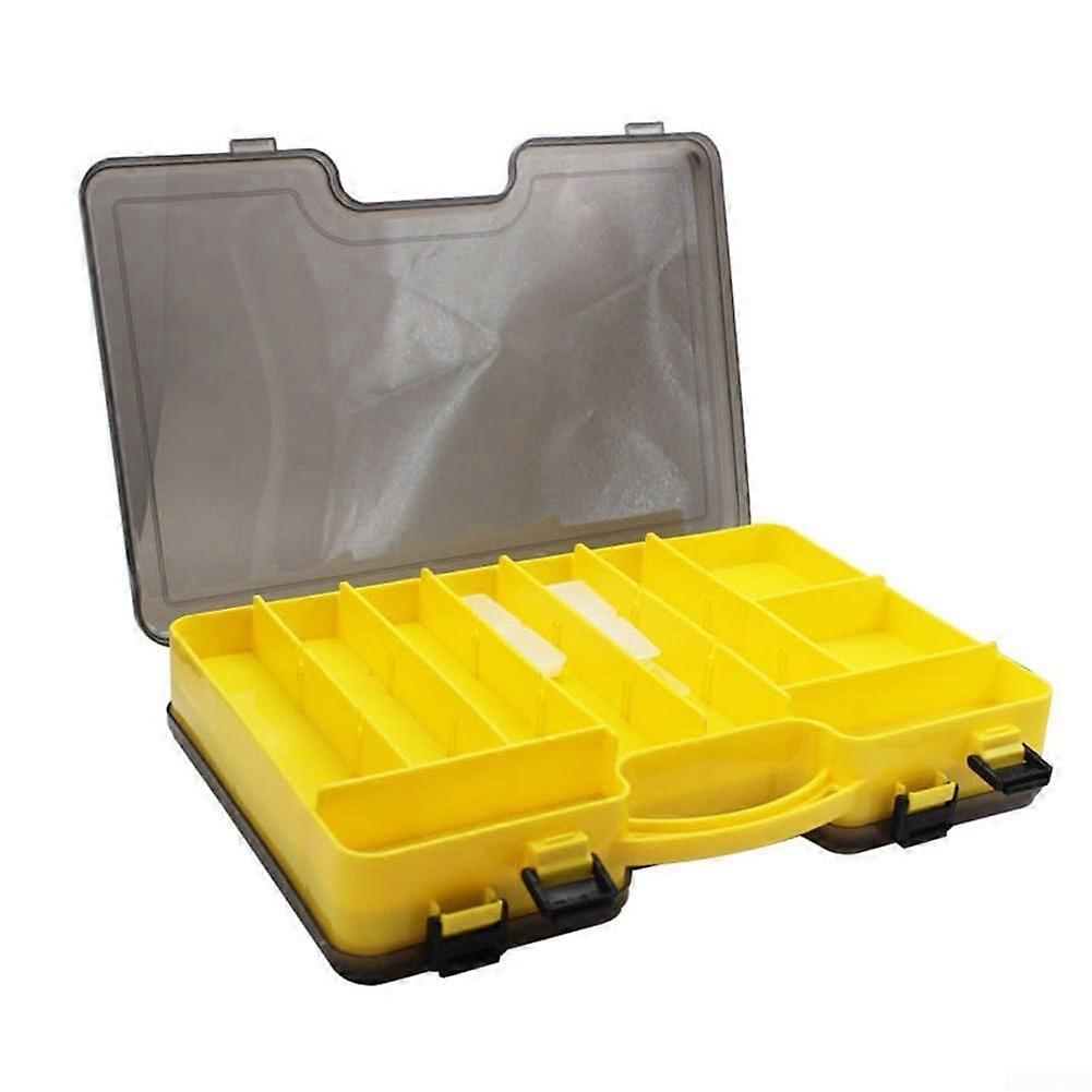 Doublesided bait containers with strong clips, secure transport for your equipment (yellow)