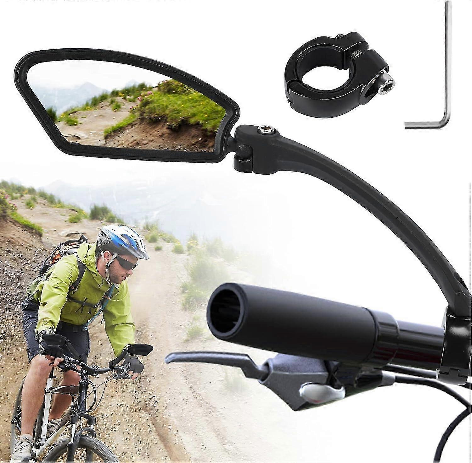 Bicycle Rearview Mirror, 360 Rotatable Left Mirror For 21-26 Mm Handlebar Mtb, Motorcycle, Electric Bike