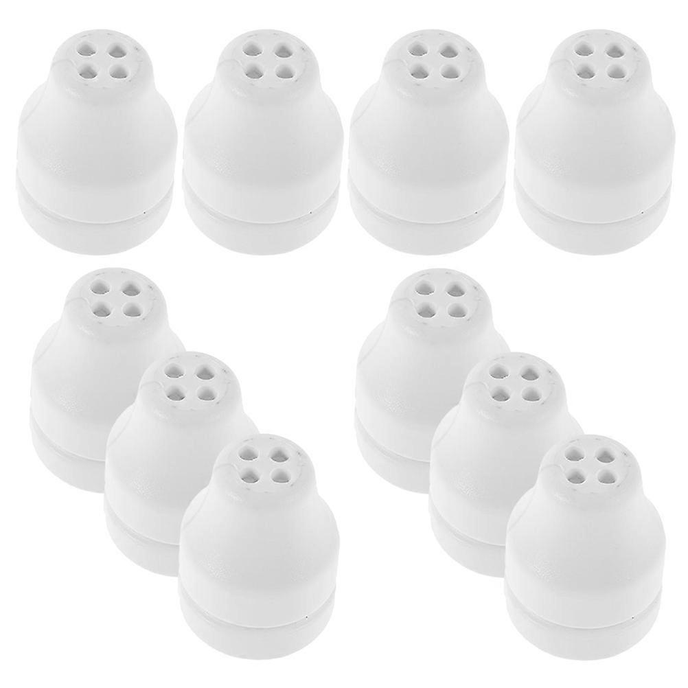 White Plastic Blind Pull Cord Ends 10pcs Replacement Knobs for Window Blinds Easy Installation User Friendly Design