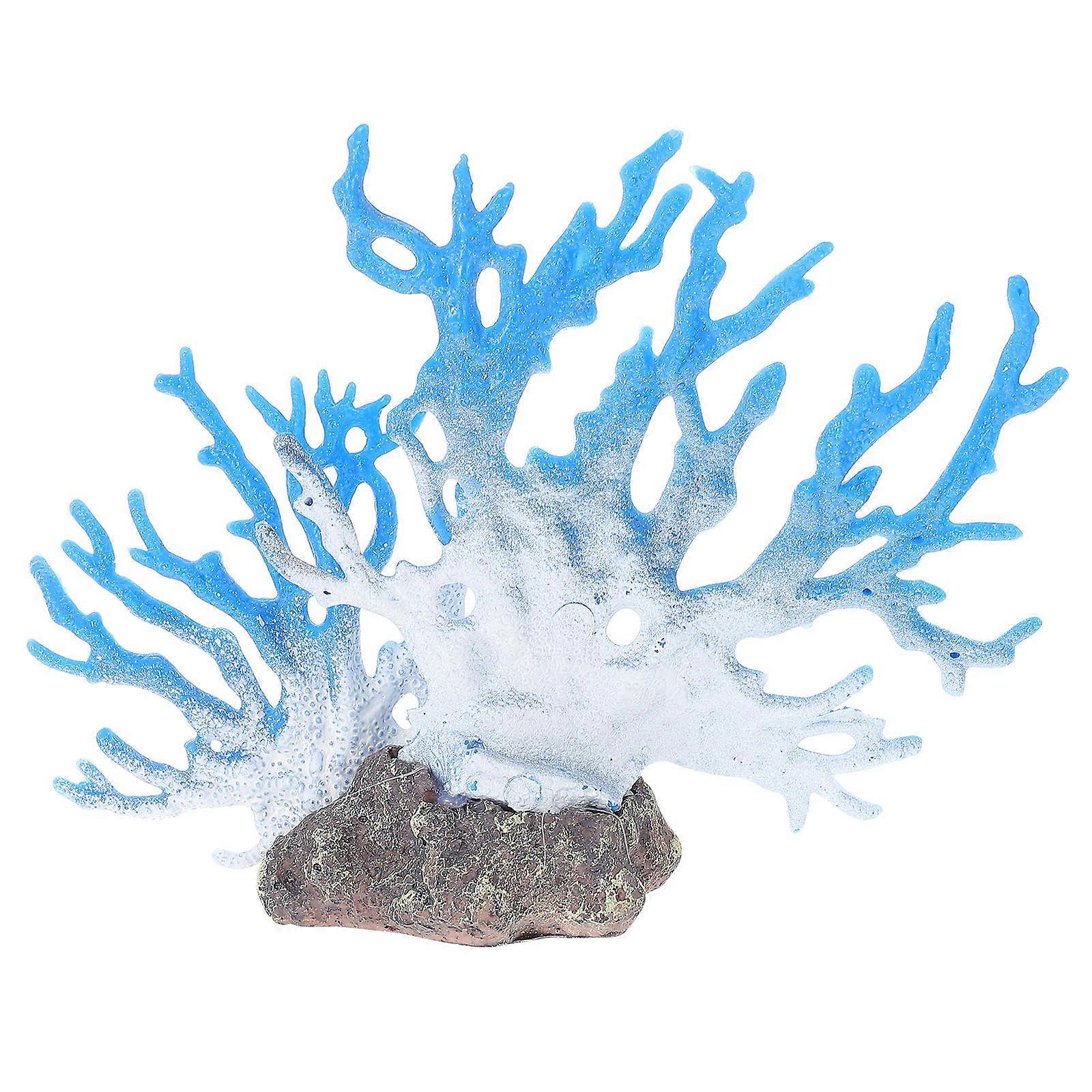 Dayanıklı Mavi Akvaryum Dekorasyonu Reçine ve Plastik Süs Balık Tankı Dekoru için Boyut: 1 adet