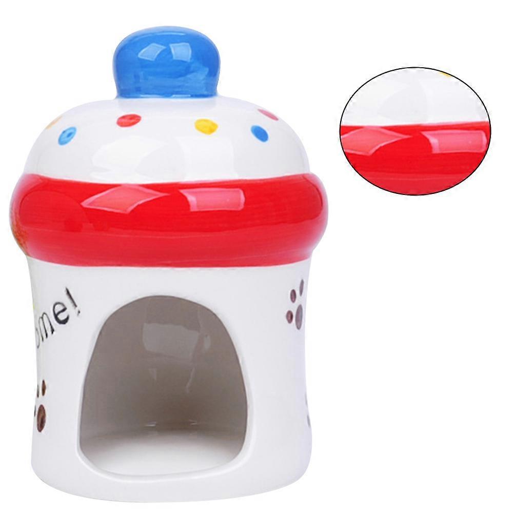 Ceramic Hamster Nest for Pet Use 1Pcs White Feeding Bottle Shape