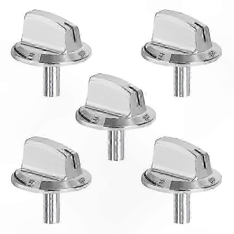 5 Packs Long Stem Stove Knobs for Gas Range Oven Replacement, Durable Upgrade Fit for Most Models