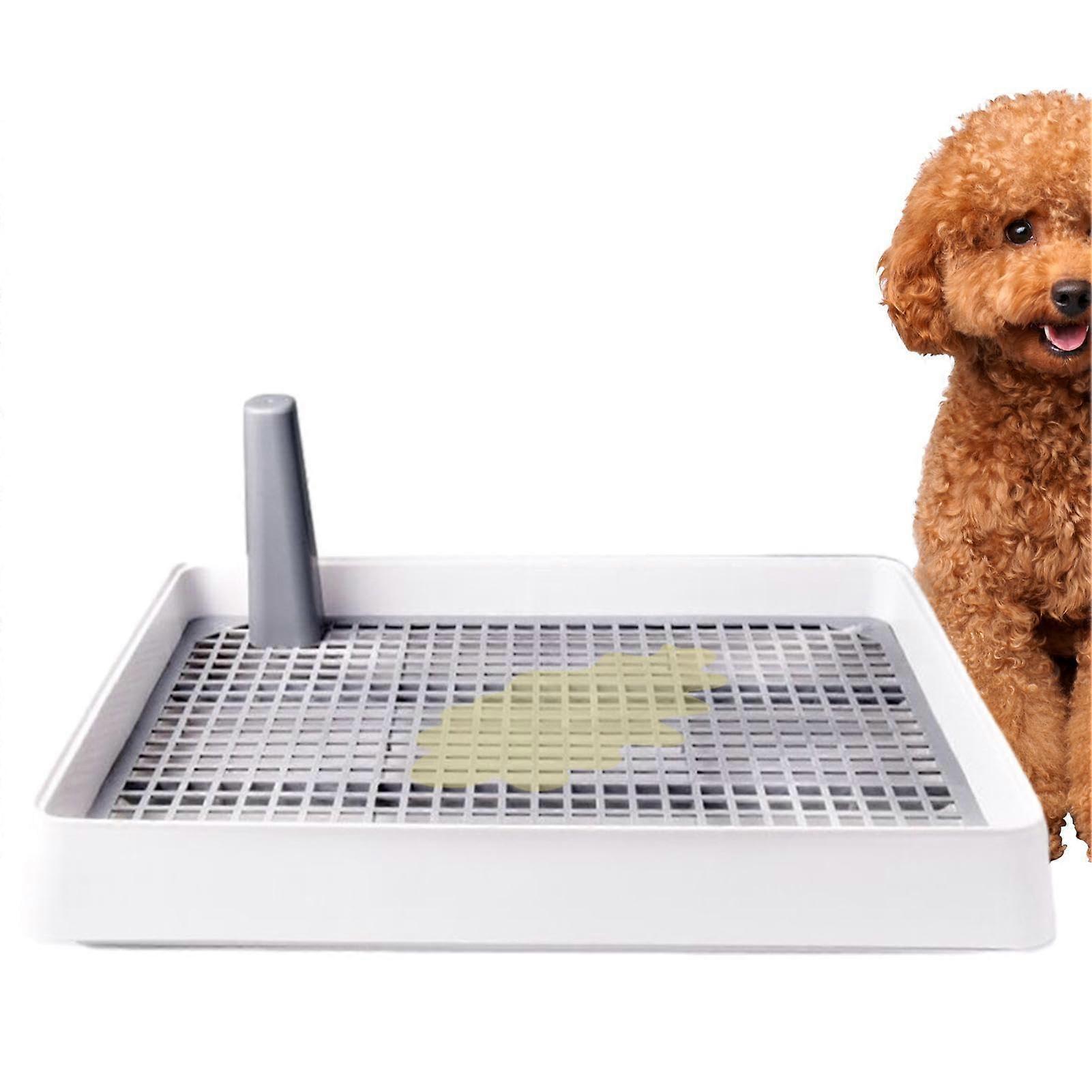 Pet Toilet For Small And Medium Dogs Non-Slip Base Plastic Tray Easy Clean Pee Pad Compatible Indoor Use
