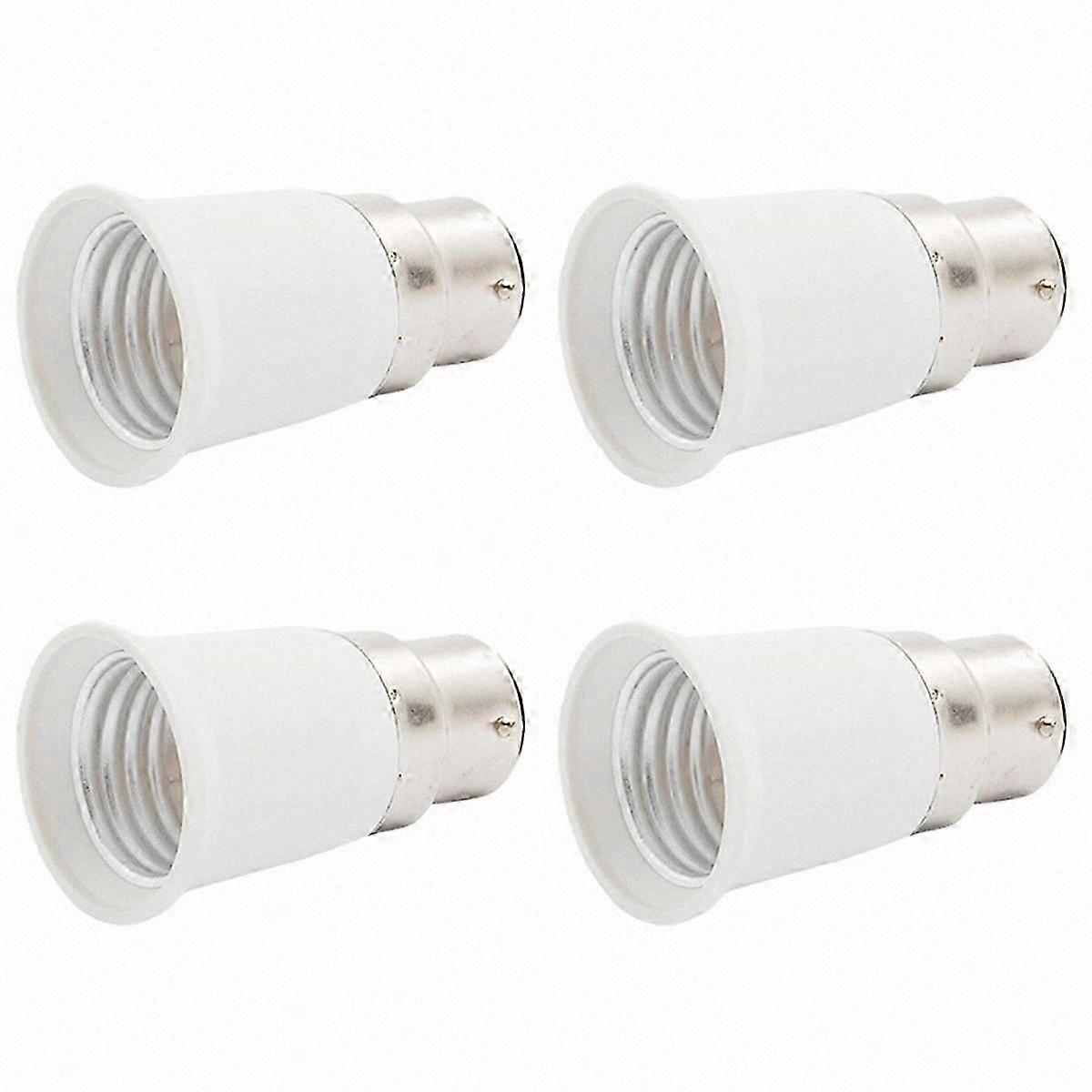 4-Pack B22 to E27 Socket Adapter for Light Bulbs