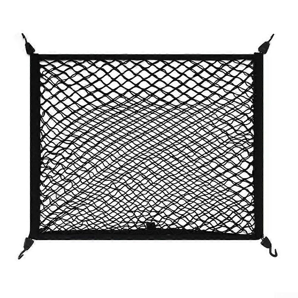 Heavy-Duty Nylon Cargo Net for Secure Double Layer Storage in Vehicle Trunk – Adjustable Size and Compatibility