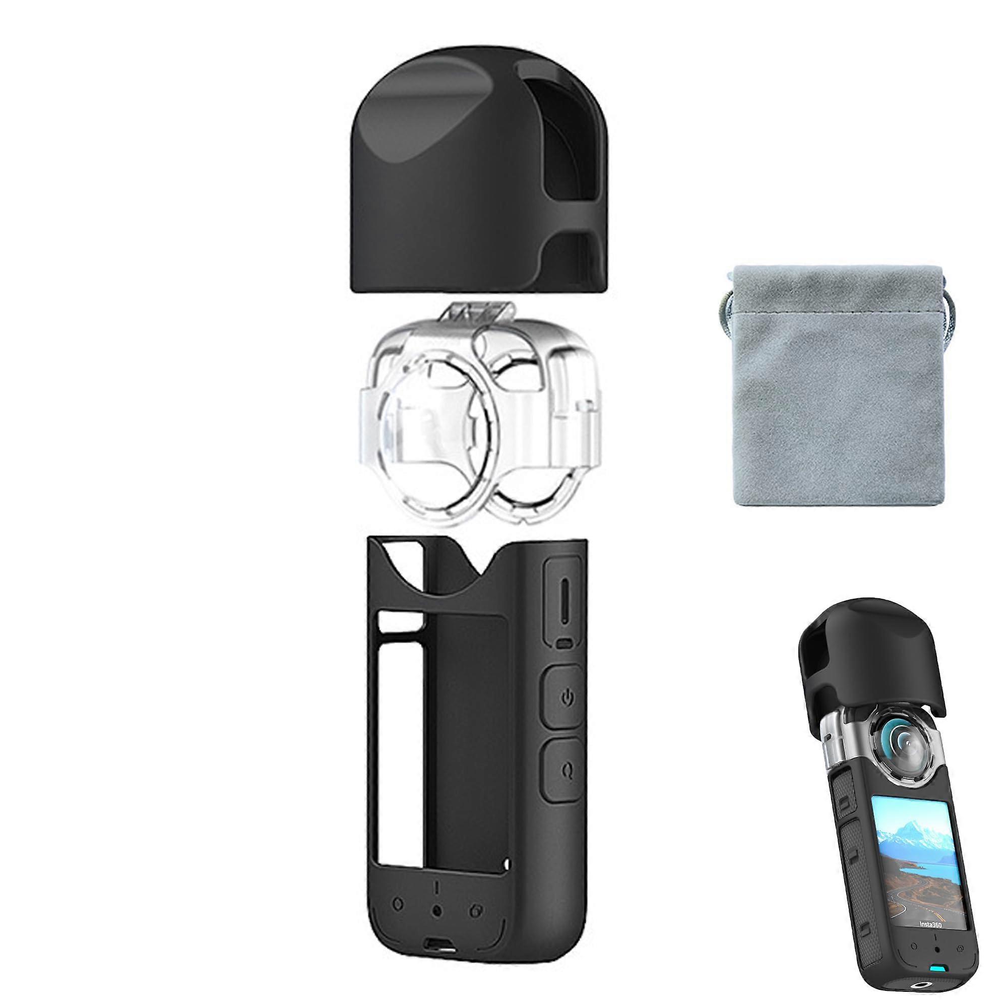 Antifog lens cover and silicone protective case for Insta360 X3, dropproof, scratchresistant, for action camera, protective accessory set