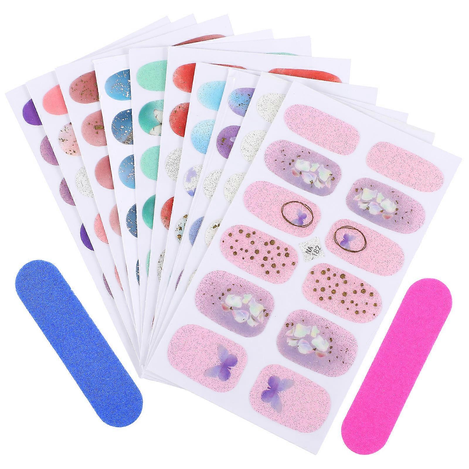 Manicure Stickers 1 Set For Nail Art Projects Assorted Color PVC Material Nail Decoration
