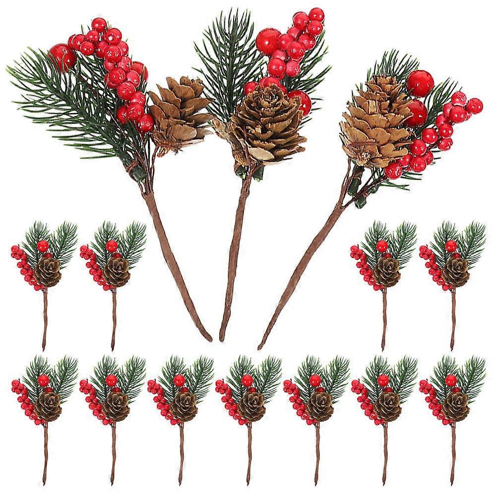15Pcs Decorative Picks Perfect For Christmas Celebrations With Elegant Style And Material Construction