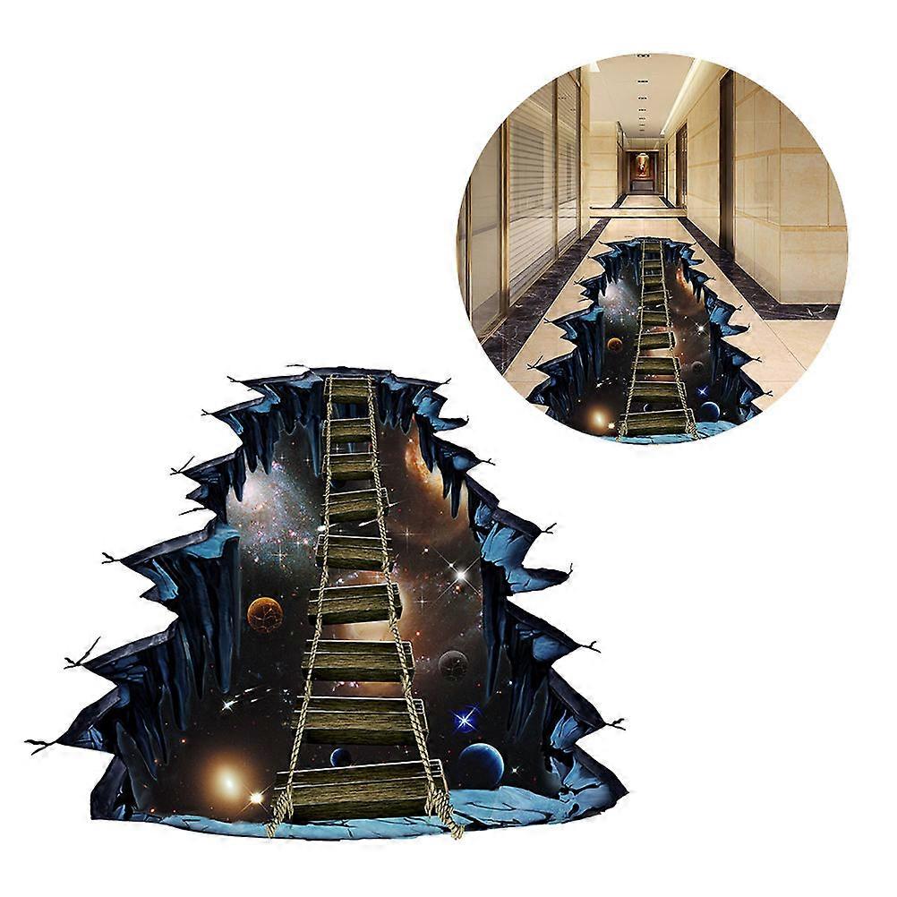 Durable 3D Wall Sticker with Outer Space Theme for Home Room Decor 60X90CM 1Pack