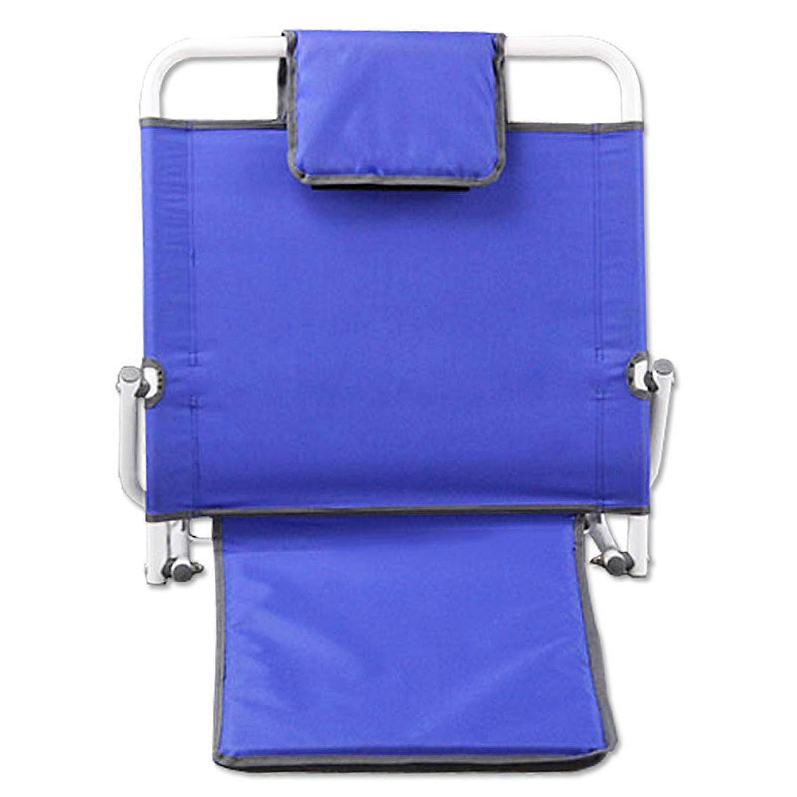 Bed Backrest Back Support for Sit On Bed Bed Support for Elderly Paralyzed Patients Portable Folding 7Way Adjustable Sit Up Backrest Dark Blue