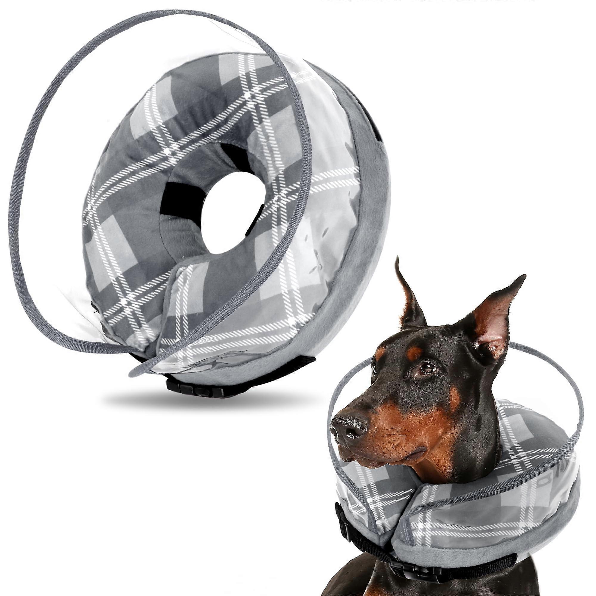 Inflatable Dog Collar Recovery Collar For After Surgery Soft Protective Cone Collar Anti-Licking Cute