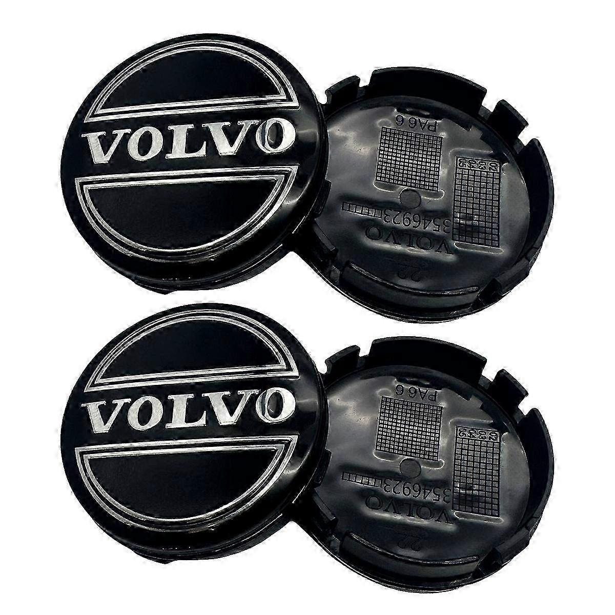 4-Pack Center Wheel Caps Compatible with Volvo 01-64MM - Durable Replacement Caps for Stylish Wheel Enhancement