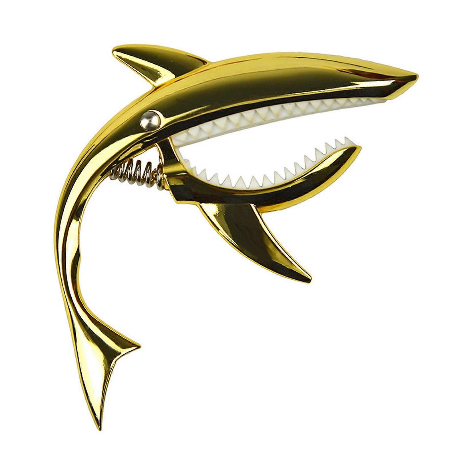 Capo Zinc Alloy Tone Clip Strong Elastic for Guitar Ukulele Banjo in Gold Color with Adjustable Fit