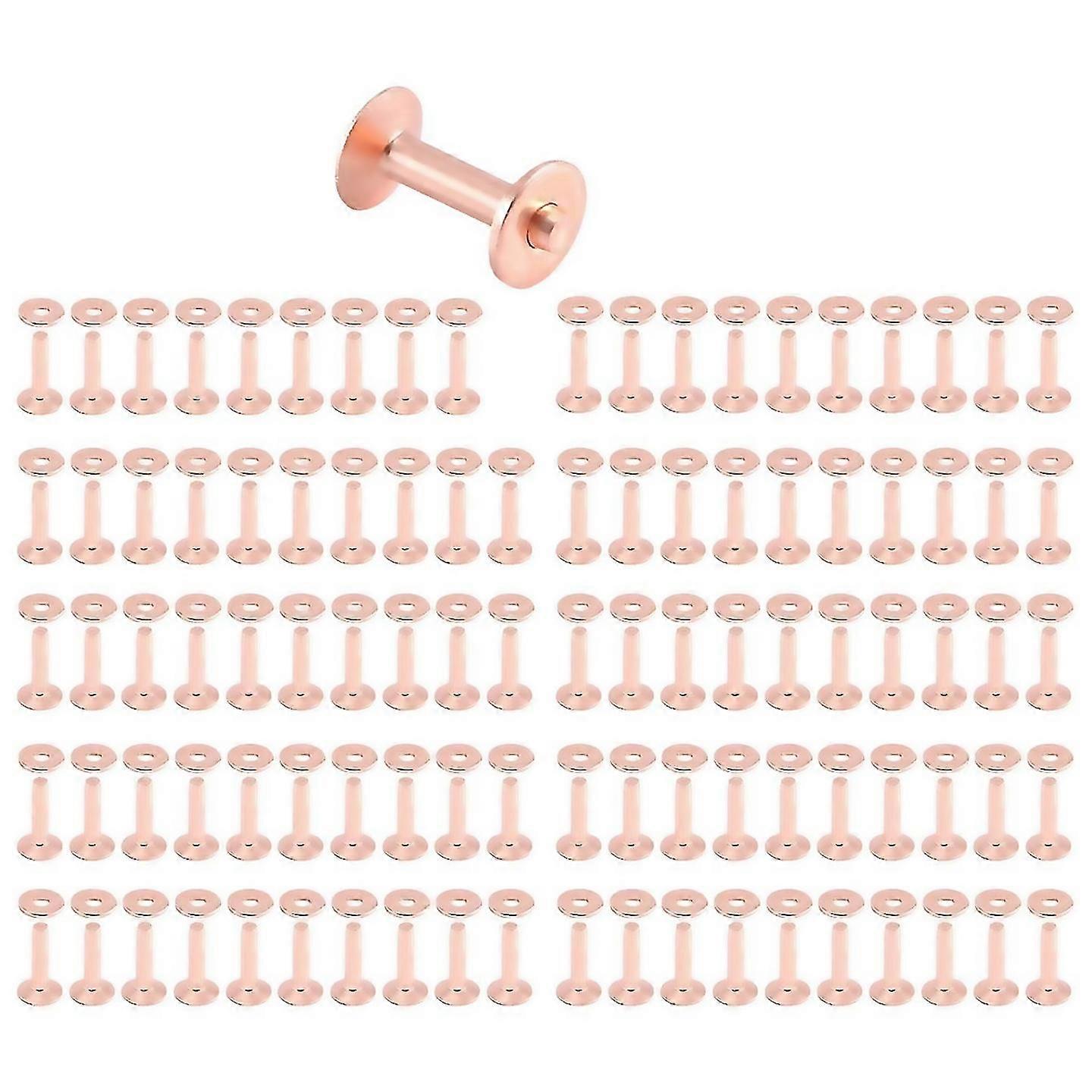 For 100 Sets Copper Rivets And Burrs Washers Leather Copper Rivet