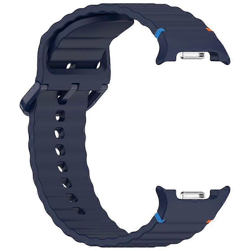 Watch Strap Watch Band Wave-Stitched for Samsung Galaxy Watch8/Watch8 Classic Midnight Blue