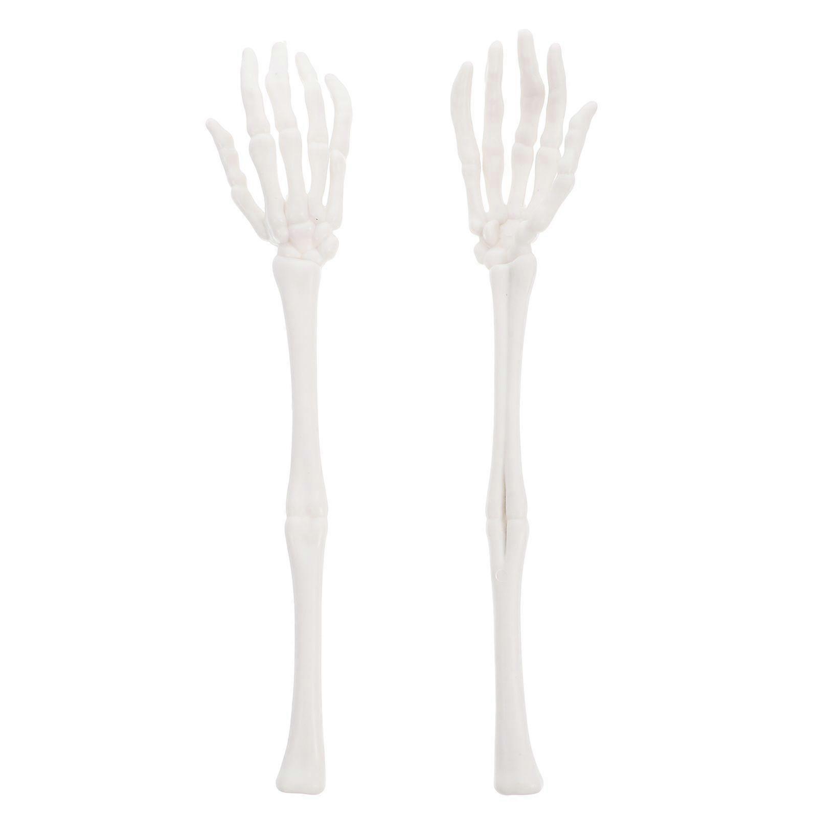 1 Pair of Arm Skeleton Salad Tong Creative Halloween Simulation Skeleton Arm Party Props