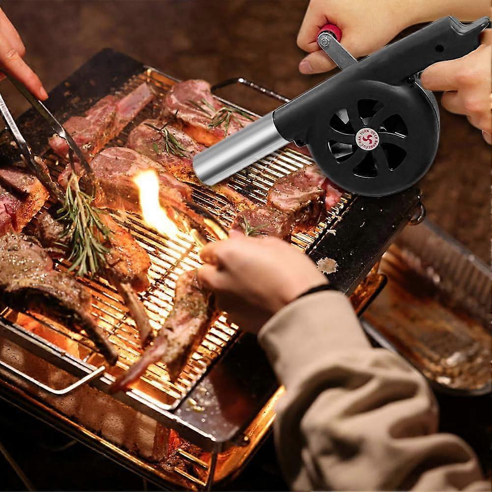 Outdoor kitchen helper Hand-cranked portable barbecue blower