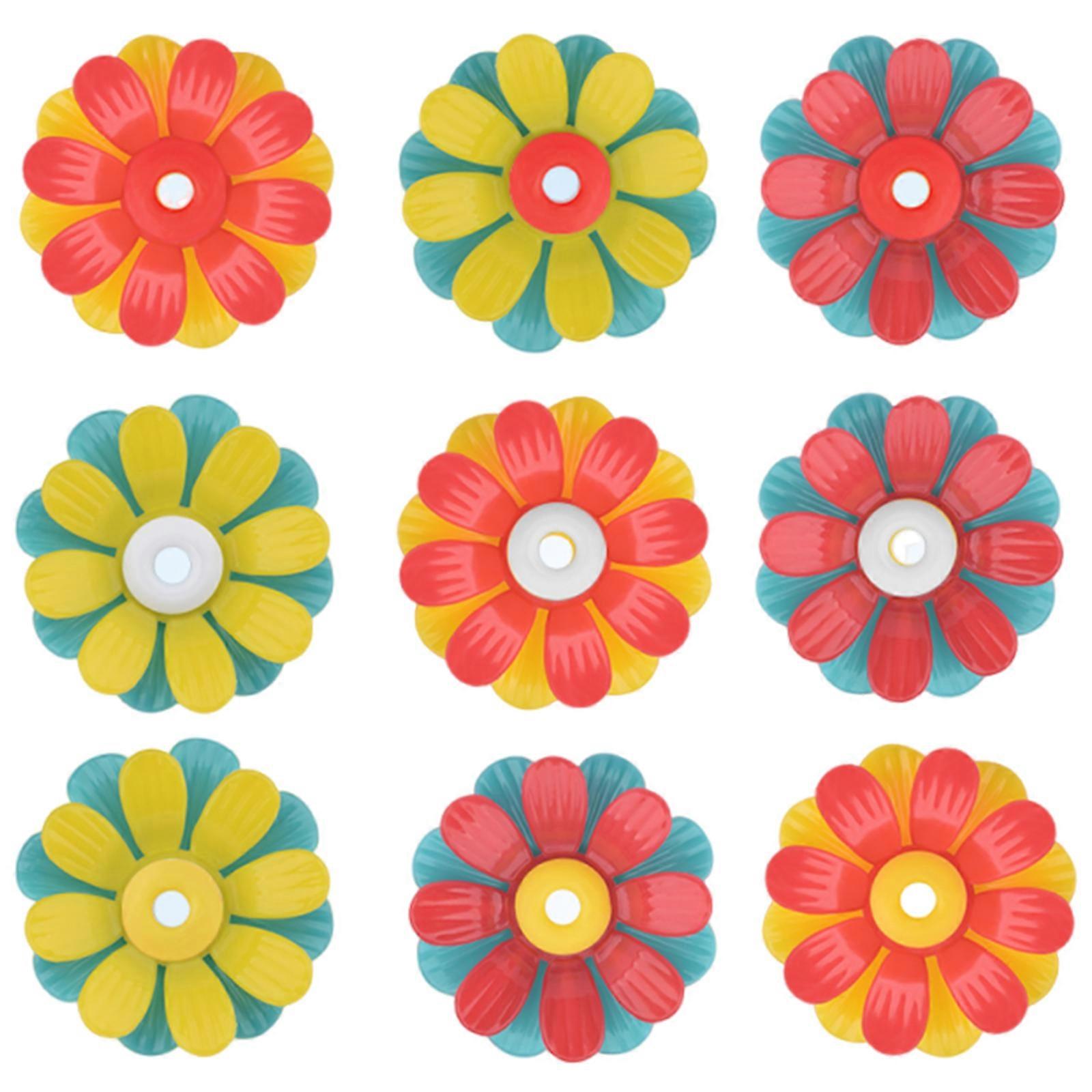 Red Hummingbird Feeders Replacement Outdoor Flower Shape Features Bird Attractor Waterer Decorative Flower Multicolor