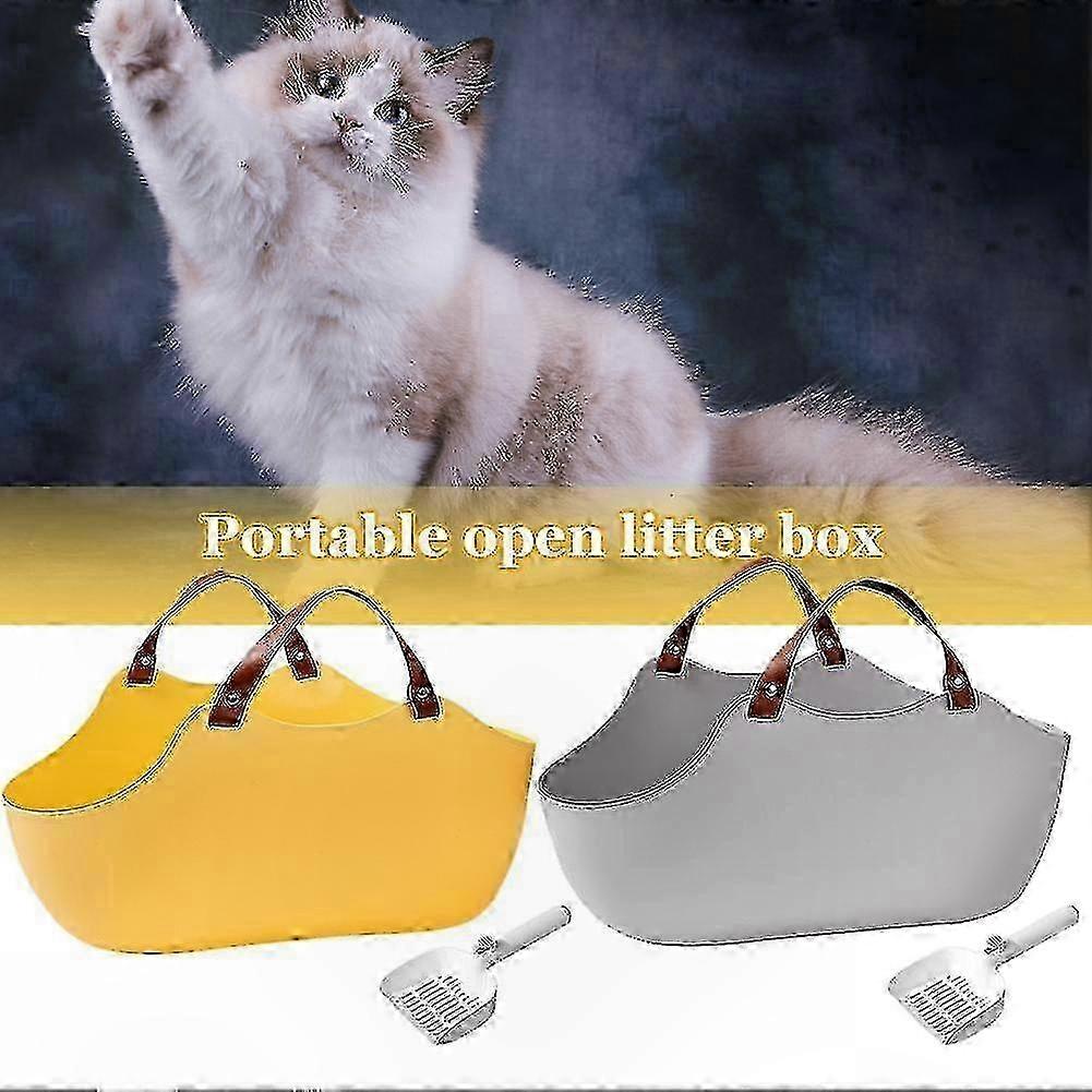 Large Capacity Portable Pet Litter Box for Cats and Small Animals Easy Clean Design