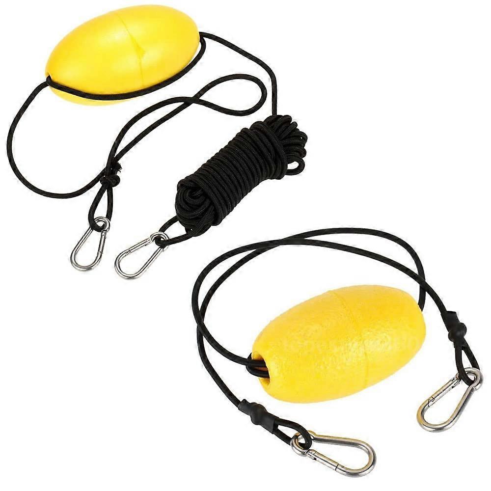 Kayak Float Rope Drift Anchor Tow Rope 30ft with EVA Buoy Float, Clip Cord Buckles for Fishing and Sea Use