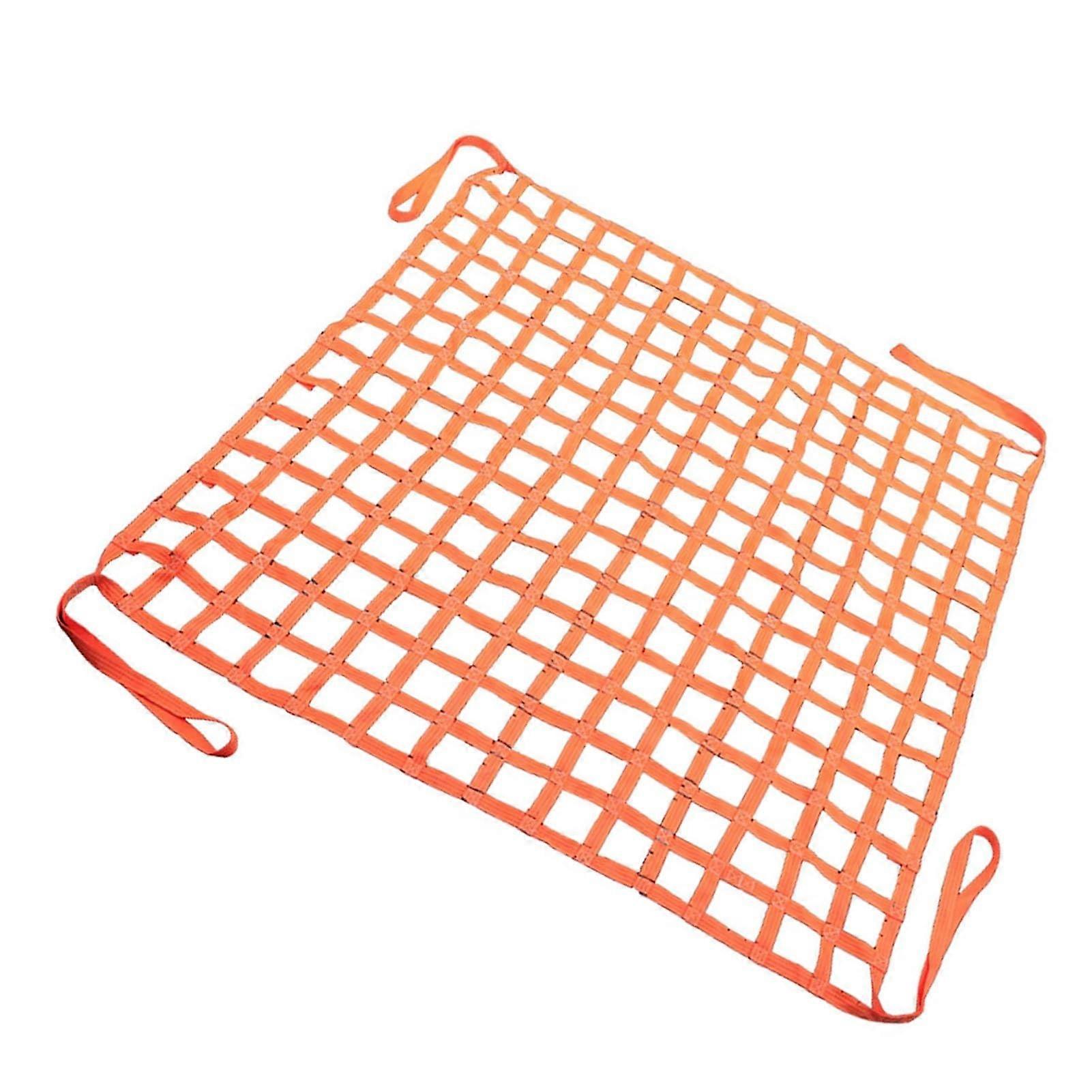 Flat Nylon Sling Hoisting Net Safety Lifting Net Straps, Heavy Duty Bungee Cargo Net, Tear Resistant Material Handling Straps