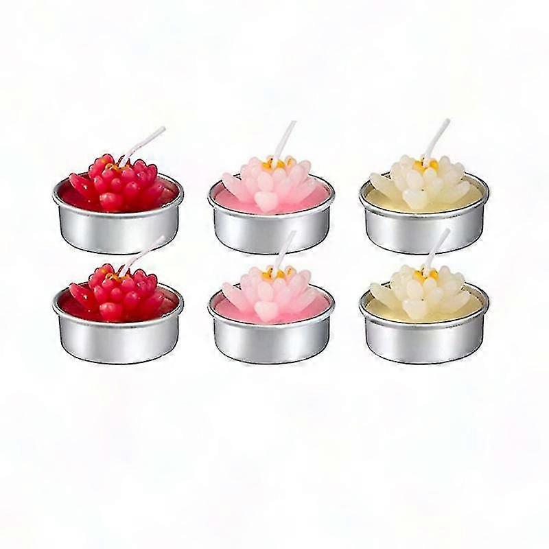 6pcs Rose Flower Candles for Romantic Decorations