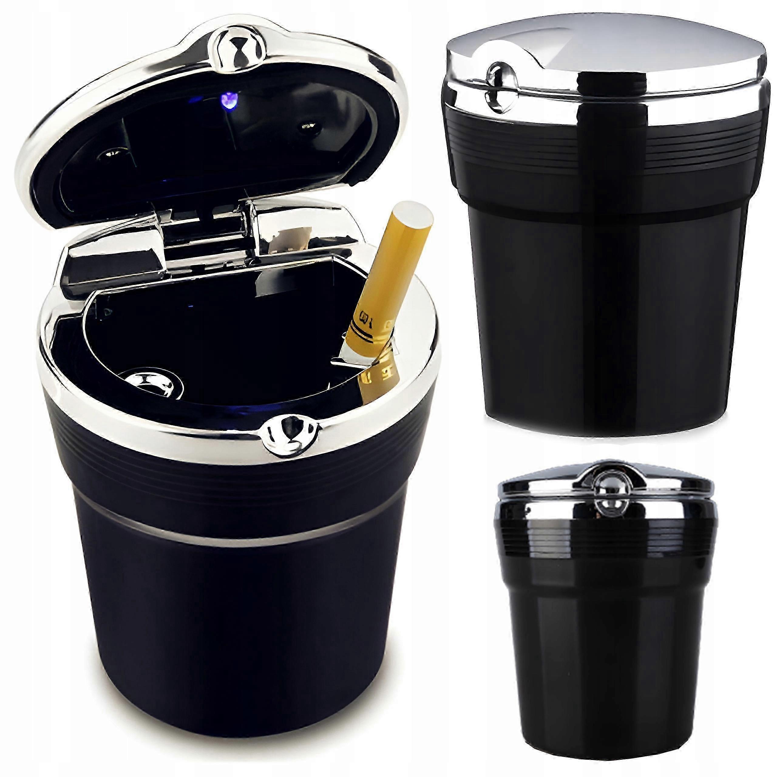 Closed Led Car Ashtray Bin For The Car In Place Of A Mug With A Led