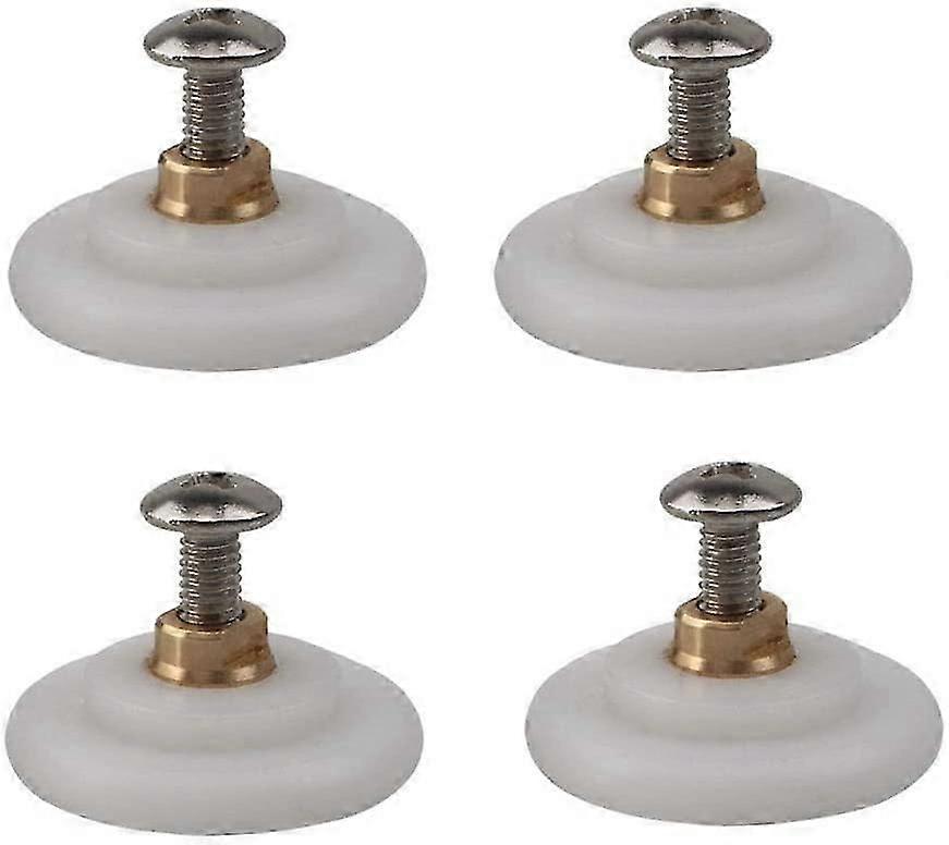 4pcs Shower Room Pulley Wheels with Nylon Copper Roller