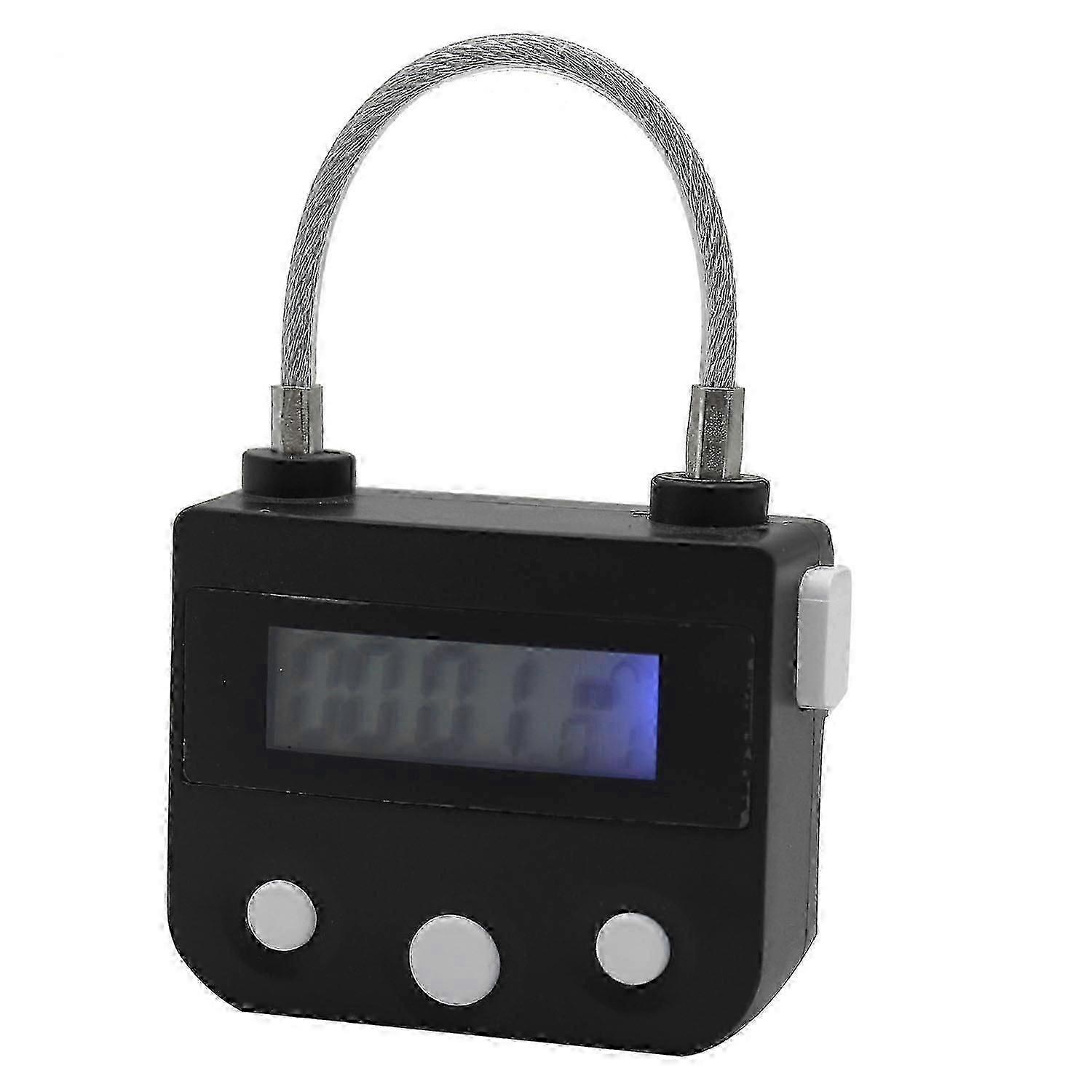 Metal Timer Lock USB LCD Display Metal Electronic Rechargeable Timer Multi-Function Padlock