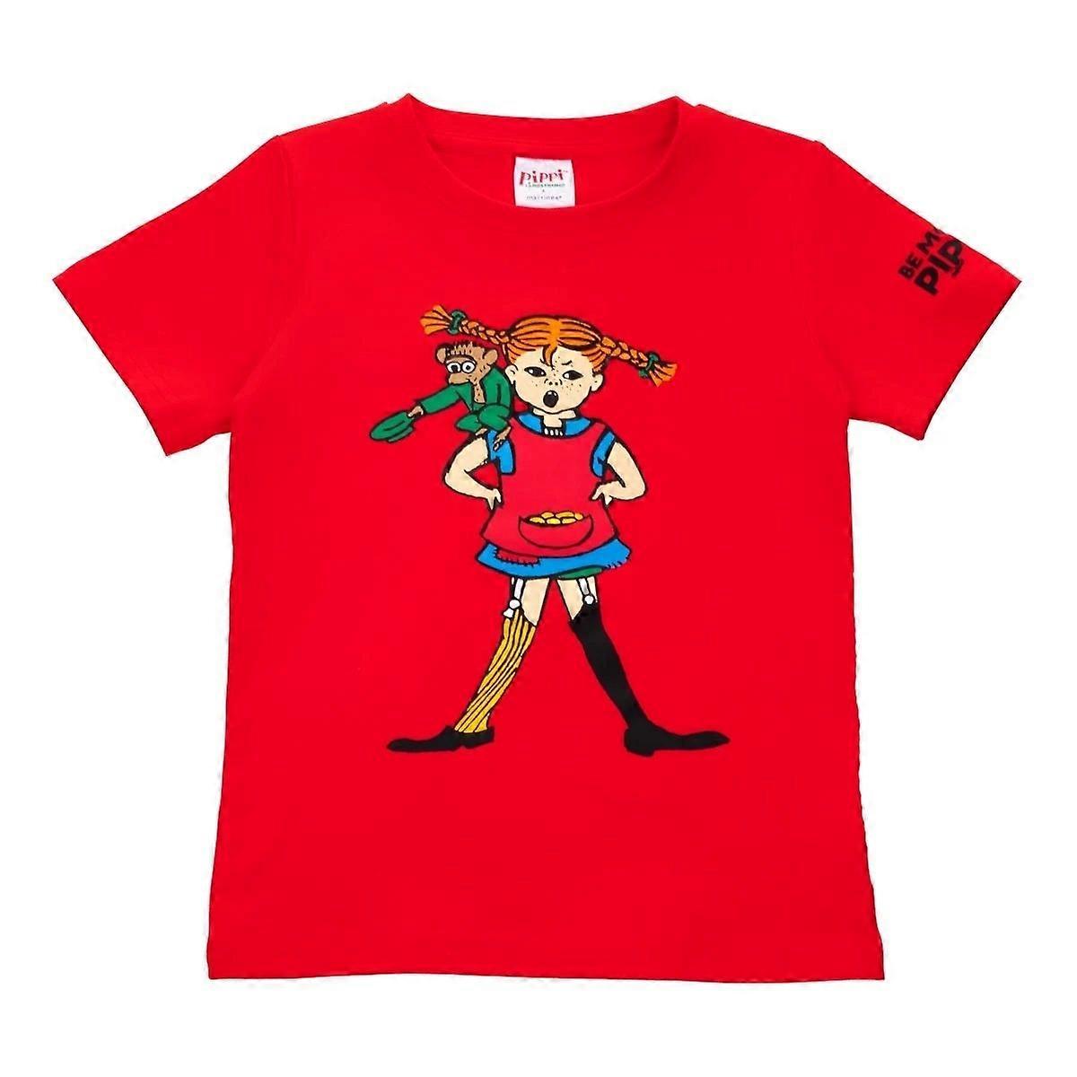 Pippi Långstrump - Pippi och Nilsson t-shirt röd