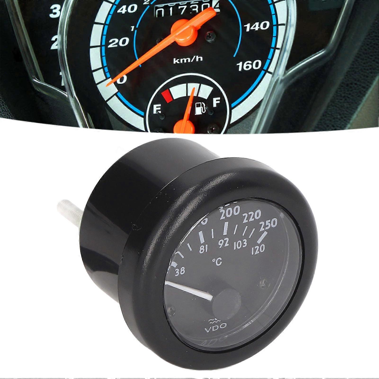 Engine Water Temperature Gauge 2in Wide Range High Accuracy Front Waterproof Diesel Generator Water Temp Meter 24V 