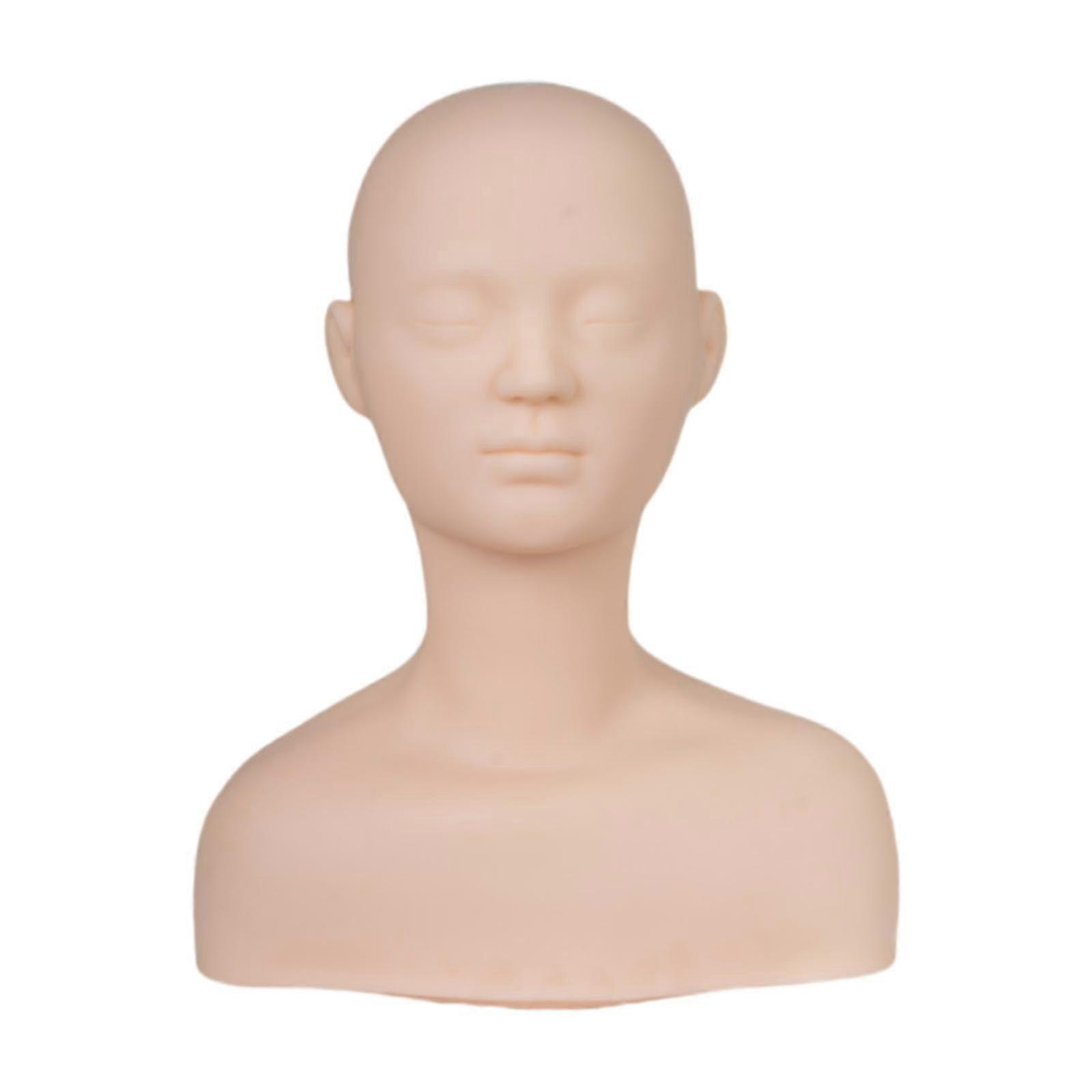 Makeup Mannequin Head For Practice And Cosmetology Training Plastic Standard Size Style B
